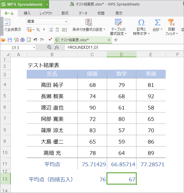 ROUND関数