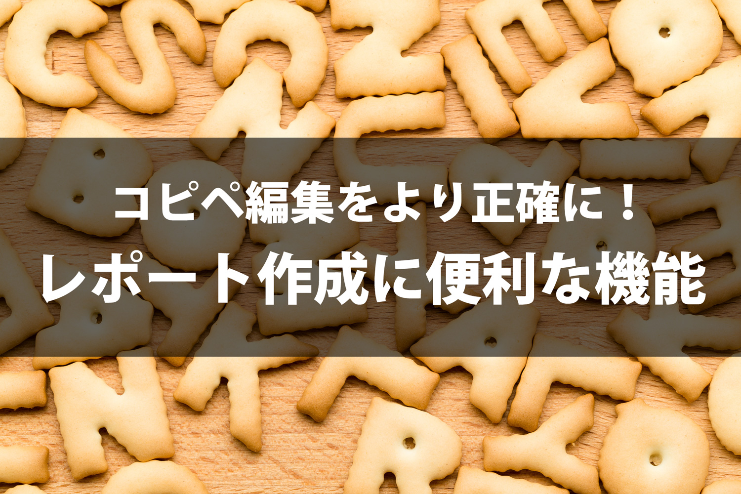 コピペ編集をより正確に！レポート作成に便利な機能