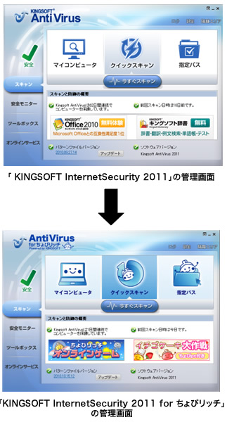 キングソフト、「KINGSOFT InternetSecurity 2011 OEM版」を「ちょびリッチ」に提供！！ちょ