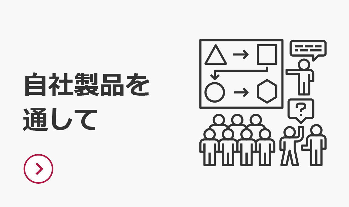 自社製品を通して