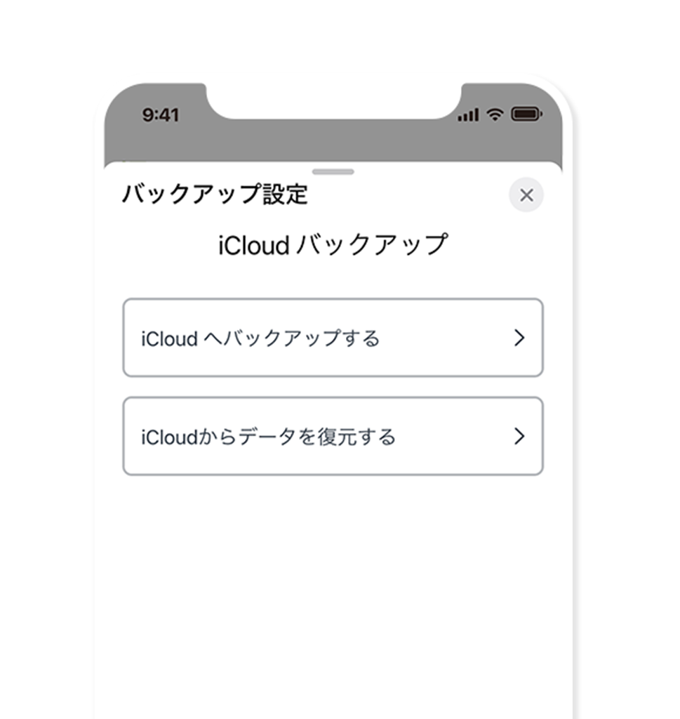 KINGSOFT Passwd Manager iOS バックアップ設定